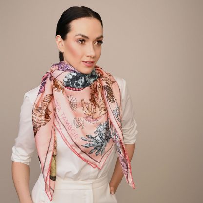 Ocean Secret Silk Square Scarf - Image 7