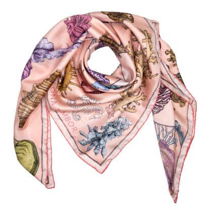 Ocean Secret Silk Square Scarf - Image 6