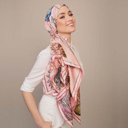 Ocean Secret Silk Square Scarf - Image 4