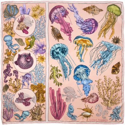 Ocean Secret Silk Square Scarf - Image 3