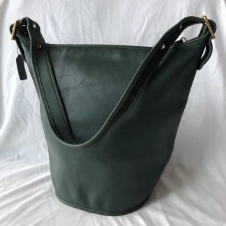 Vintage Green Cowhide Bucket Bag