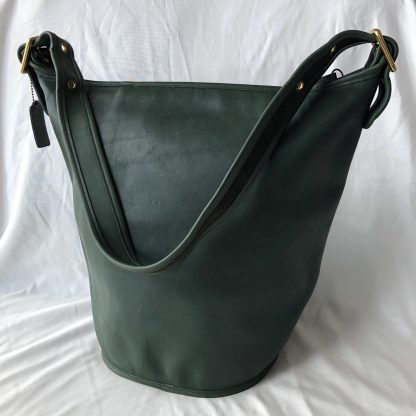 Vintage Green Cowhide Bucket Bag