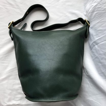 Vintage Green Cowhide Bucket Bag - Image 2