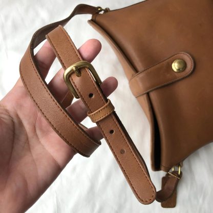 Caramel Brown Leather Shoulder Bag - Image 6