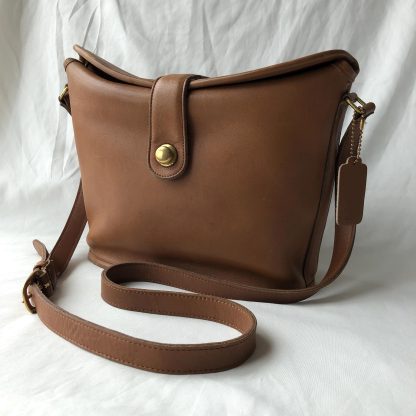 Caramel Brown Leather Shoulder Bag