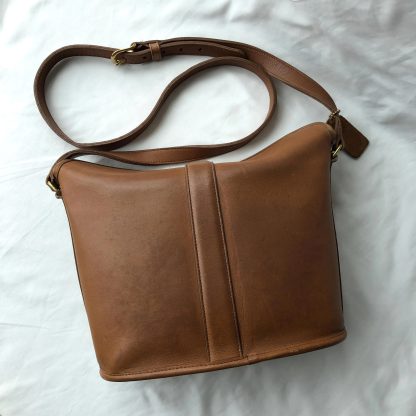 Caramel Brown Leather Shoulder Bag - Image 4