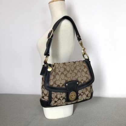 Classic printed leather shoulder bag - Image 3