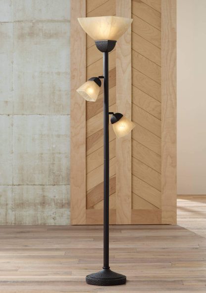 Retro multi-head floor lamp