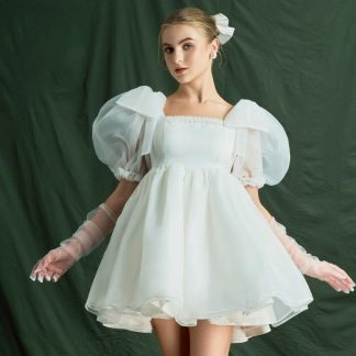 Fairy Puff Sleeve Tulle Dress