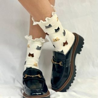 Cat lace socks