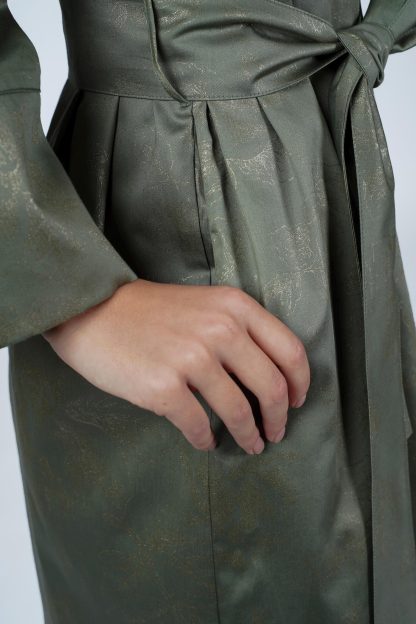 Jacquard satin dressing gown - Image 4