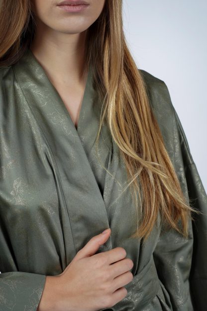 Jacquard satin dressing gown - Image 3