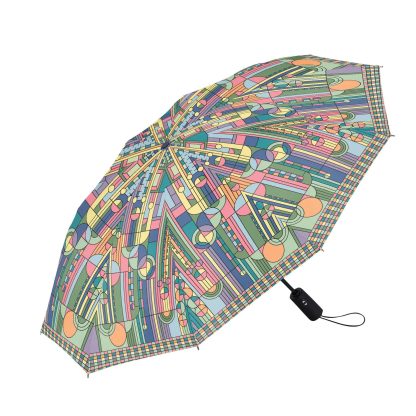 Artistic geometric folding umbrella - Image 5