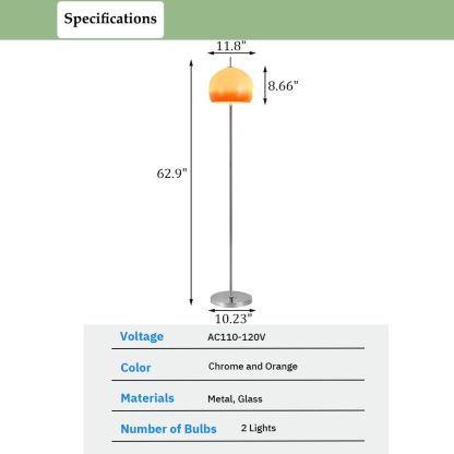 Spherical glass floor lamp - Image 9
