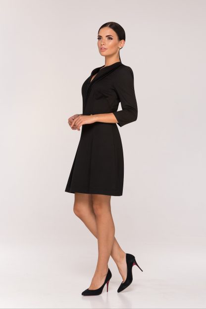 Black suit collar dress - Image 3