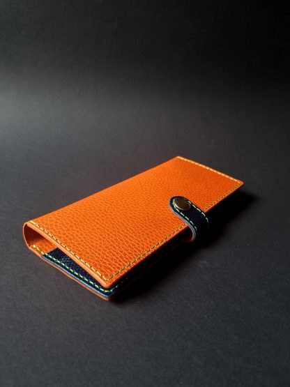 Long Orange Leather Wallet - Image 3