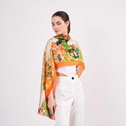 Art print silk scarf - Image 5