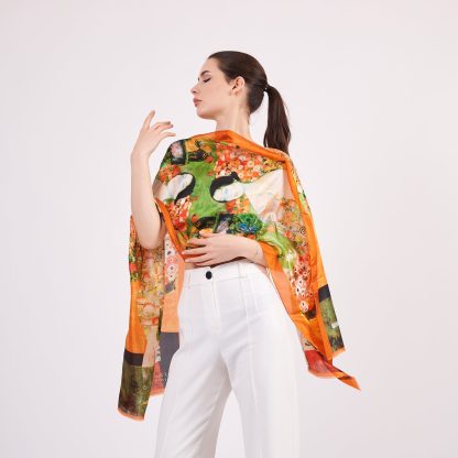 Art print silk scarf - Image 4