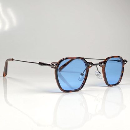 Retro style acetate metal splicing sunglasses - Image 5