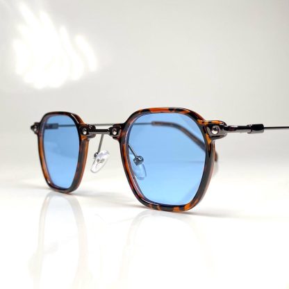Retro style acetate metal splicing sunglasses - Image 3