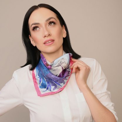 Art print silk scarf
