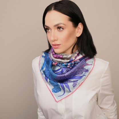 Art print silk scarf - Image 3