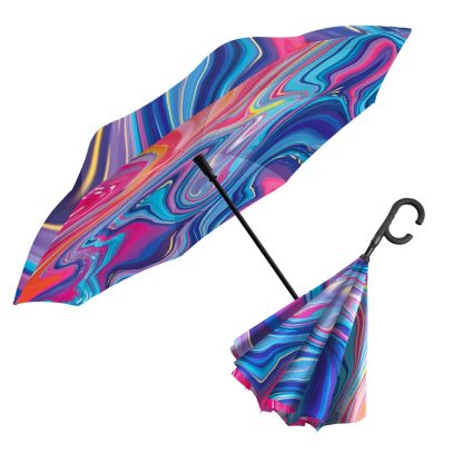 Fluid Art Reverse Umbrella - Image 3