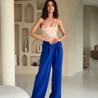 Light pink satin tube top