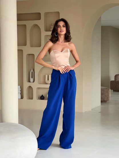 Light pink satin tube top