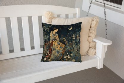 Moonlit Girl Flower Pillow - Image 6