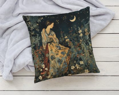 Moonlit Girl Flower Pillow - Image 5