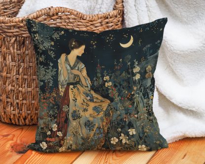 Moonlit Girl Flower Pillow - Image 4