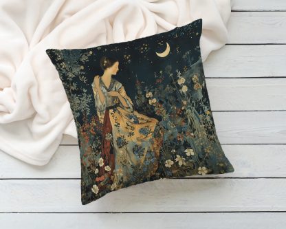 Moonlit Girl Flower Pillow - Image 2