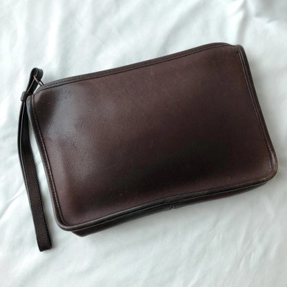Dark brown leather clutch - Image 5