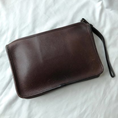 Dark brown leather clutch - Image 4