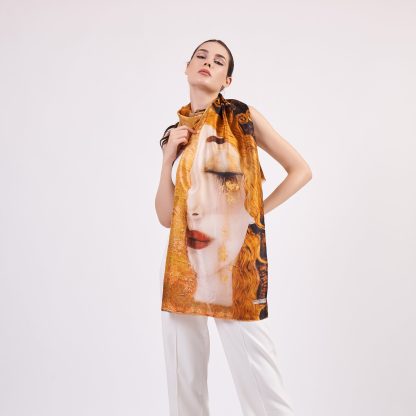 Art print silk scarf