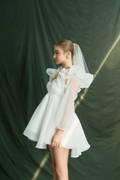 Fantasy V-neck Tulle Dress - Image 4