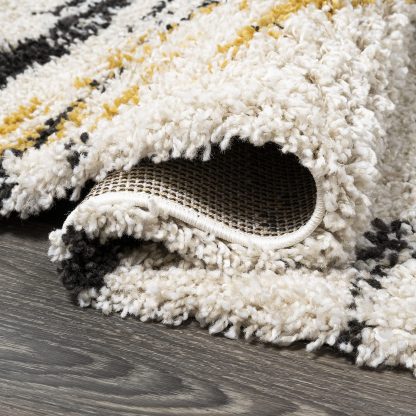 Artistic abstract striped carpet - Image 4