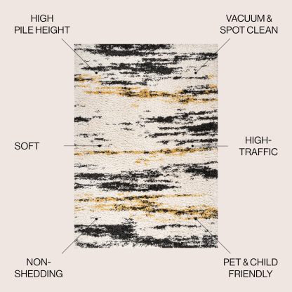 Artistic abstract striped carpet - Image 11