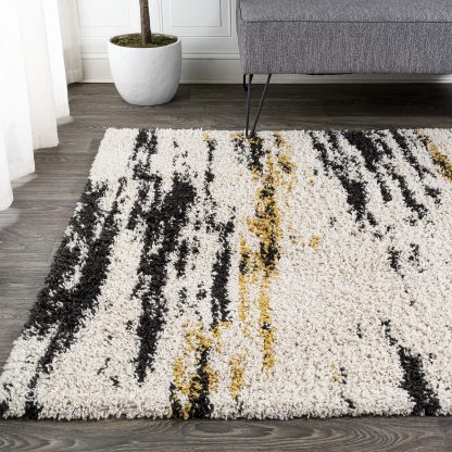 Artistic abstract striped carpet - Image 10