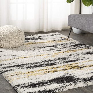 Artistic abstract striped carpet
