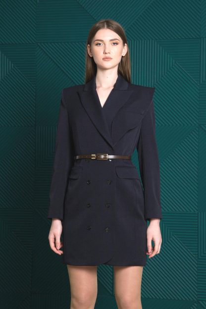 Navy blue suit dress - Image 6