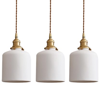 Retro style copper glass chandelier - Image 8