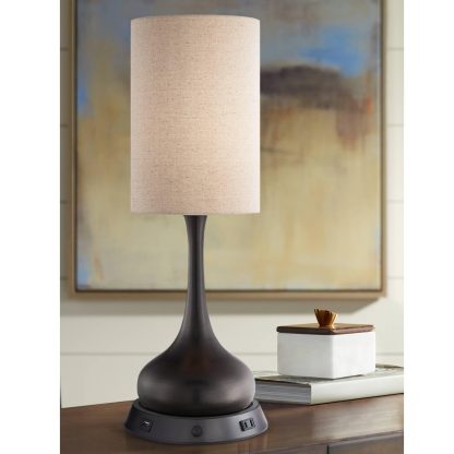 Modern simple linen table lamp - Image 4