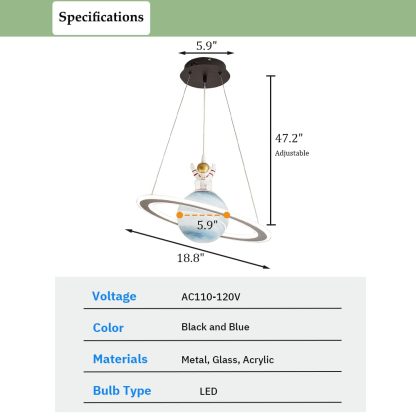 Creative Astronaut Planet Chandelier - Image 2