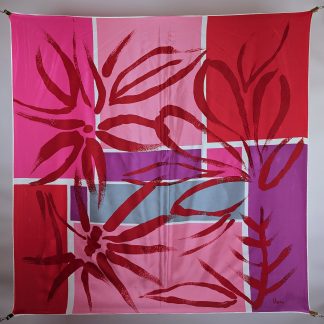 Contrast color art silk scarf