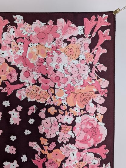 Vintage Floral Silk Square Scarf - Image 2