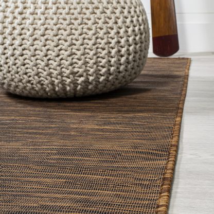 Natural style plain outdoor woven rug - Image 4