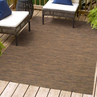 Natural style plain outdoor woven rug