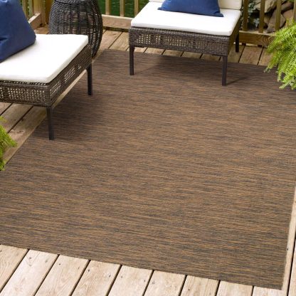 Natural style plain outdoor woven rug
